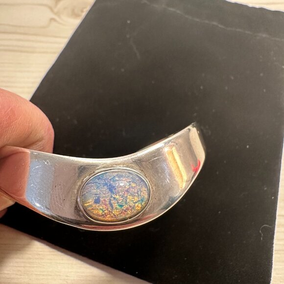 OPAL STERLING SILVER CUFF BRACELET - Picture 4 of 5
